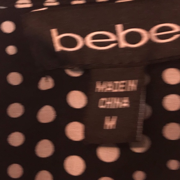 Black & white polka dots top from Bebe in size S. - Picture 4 of 6